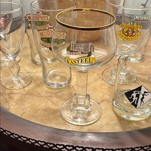 ☀️9 European Beer And Irish Coffee Glasses Including Kasteel!